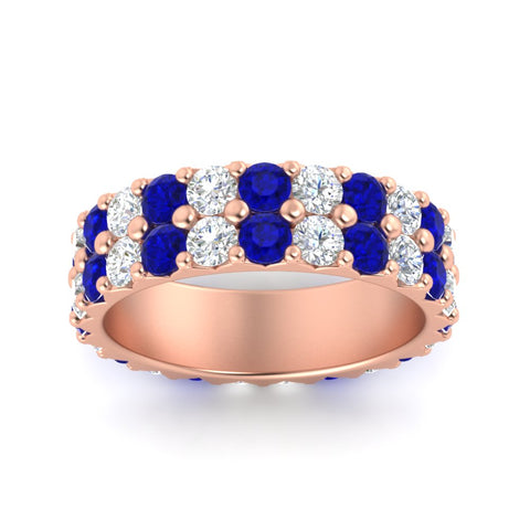 common-prong-sapphire-double-row-diamond-eternity-band-in-rose-gold-FD11378BGSABL-3.25CT-NL-RG