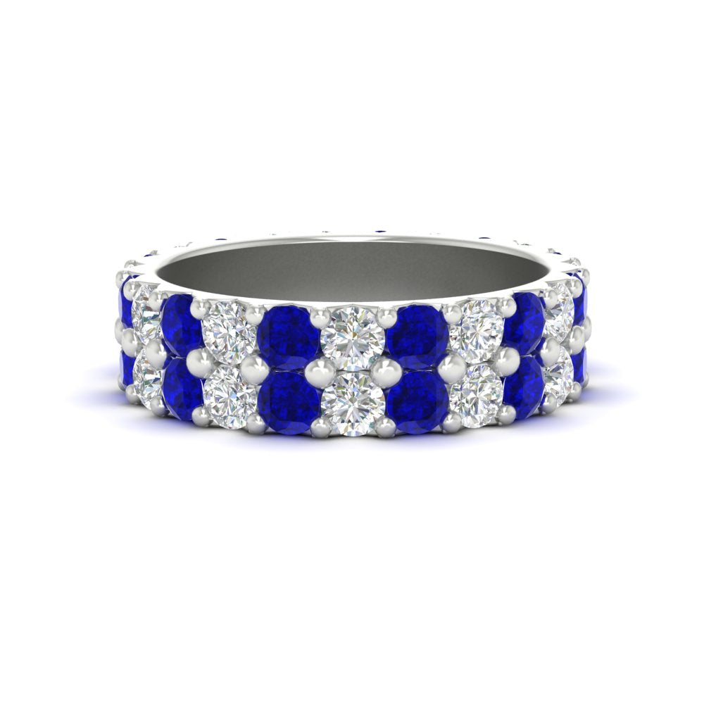 common-prong-sapphire-double-row-diamond-eternity-band-in-white-gold-FD11378BGSABL-3.25CT-NL-WG