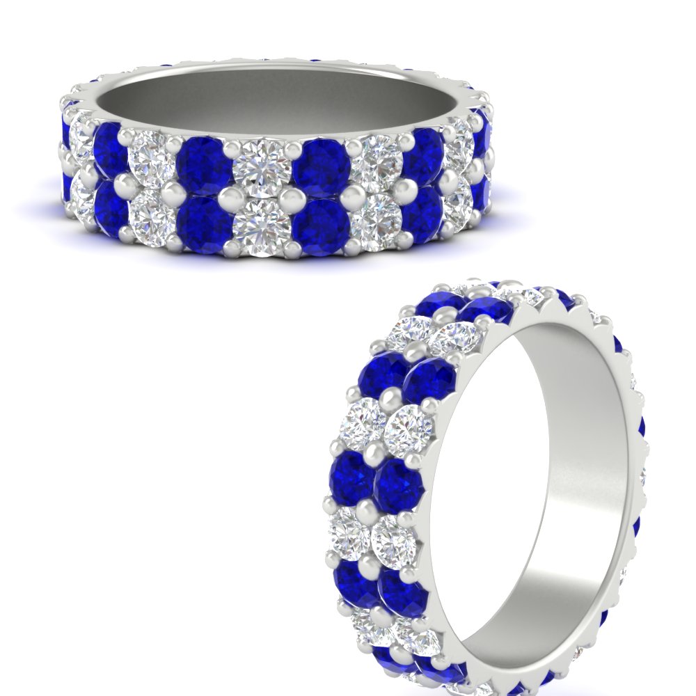 common-prong-sapphire-double-row-diamond-eternity-band-in-white-gold-FD11378BGSABL-3.25CT-NL-WG
