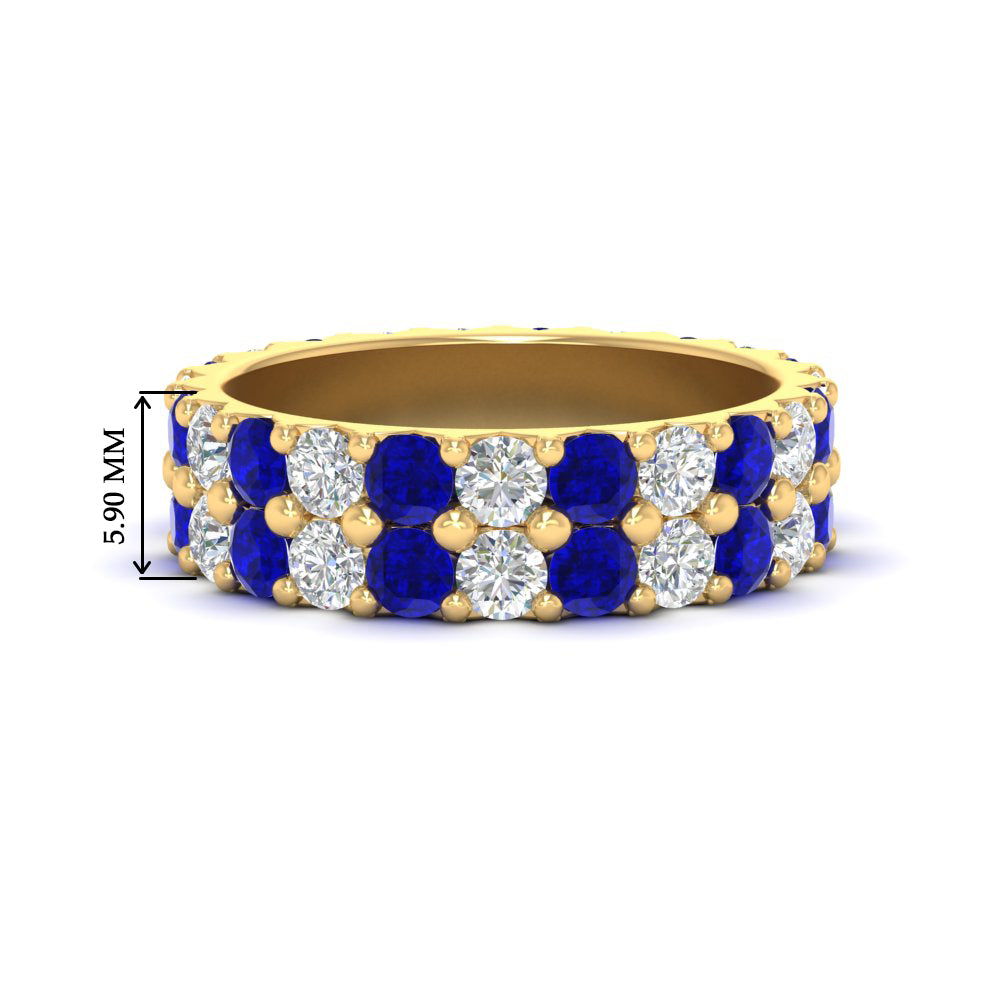common-prong-sapphire-double-row-diamond-eternity-band-in-yellow-gold-FD11378BGSABL-3.25CT-NL-YG