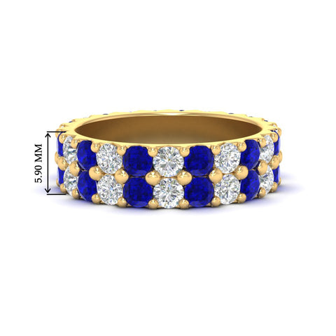 common-prong-sapphire-double-row-diamond-eternity-band-in-yellow-gold-FD11378BGSABL-3.25CT-NL-YG