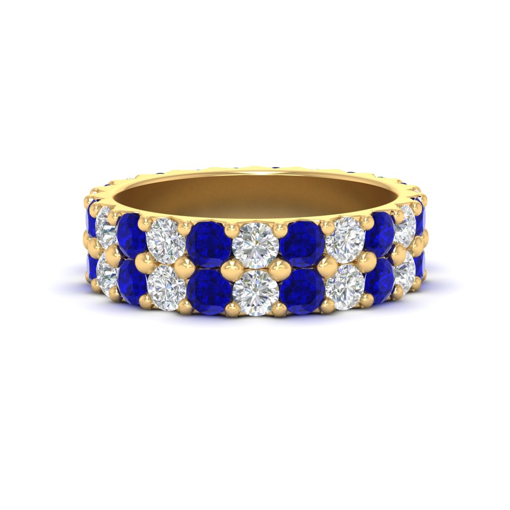 common-prong-sapphire-double-row-diamond-eternity-band-in-yellow-gold-FD11378BGSABL-3.25CT-NL-YG