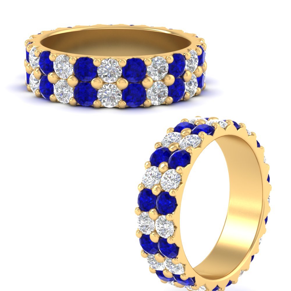 common-prong-sapphire-double-row-diamond-eternity-band-in-yellow-gold-FD11378BGSABL-3.25CT-NL-YG