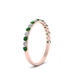 Load image into Gallery viewer, common-prong-thin-round-diamond-wedding-band-with-emerald-in-FDENS3023BGEMGR-NL-RG
