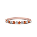 Load image into Gallery viewer, common-prong-thin-round-diamond-wedding-band-with-orange-sapphire-in-FDENS3023BGSAOR-NL-RG
