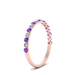 Load image into Gallery viewer, common-prong-thin-round-diamond-wedding-band-with-purple-topaz-in-FDENS3023BGVITO-NL-RG
