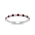 Load image into Gallery viewer, common-prong-thin-round-diamond-wedding-band-with-ruby-in-FDENS3023BGRUDR-NL-WG
