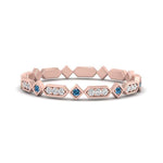 Load image into Gallery viewer, compass-point-antique-stacking-diamond-ring-with-blue-topaz-in-rose-gold-FD9672BGICBLTO-NL-RG.jpg

