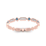 Load image into Gallery viewer, compass-point-antique-stacking-diamond-ring-with-blue-topaz-in-rose-gold-FD9672BGICBLTO-NL-RG.jpg
