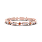 Load image into Gallery viewer, compass-point-antique-stacking-diamond-ring-with-orange-sapphire-in-rose-gold-FD9672BGSAOR-NL-RG.jpg
