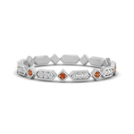 Load image into Gallery viewer, compass-point-antique-stacking-diamond-ring-with-orange-sapphire-in-white-gold-FD9672BGSAOR-NL-WG.jpg
