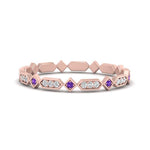 Load image into Gallery viewer, compass-point-antique-stacking-diamond-ring-with-purple-topaz-in-rose-gold-FD9672BGVITO-NL-RG.jpg
