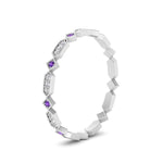 Load image into Gallery viewer, compass-point-antique-stacking-diamond-ring-with-purple-topaz-in-white-gold-FD9672BGVITO-NL-WG.jpg
