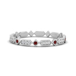 Load image into Gallery viewer, compass-point-antique-stacking-diamond-ring-with-ruby-in-white-gold-FD9672BGRUDR-NL-WG.jpg
