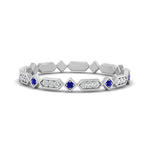 Load image into Gallery viewer, compass-point-antique-stacking-diamond-ring-with-sapphire-in-white-gold-FD9672BGSABL-NL-WG.jpg
