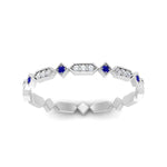 Load image into Gallery viewer, compass-point-antique-stacking-diamond-ring-with-sapphire-in-white-gold-FD9672BGSABL-NL-WG.jpg
