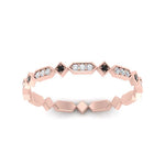 Load image into Gallery viewer, compass-point-antique-stacking-ring-with-black-diamond-in-rose-gold-FD9672BGBLACK-NL-RG.jpg
