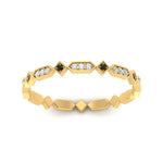 Load image into Gallery viewer, compass-point-antique-stacking-ring-with-black-diamond-in-yellow-gold-FD9672BGBLACK-NL-YG.jpg
