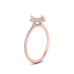 Load image into Gallery viewer, Semi Mount Compass Point Under Halo Engagement Ring
