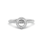 Load image into Gallery viewer, Semi Mount Compass Point Under Halo Engagement Ring
