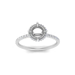 Load image into Gallery viewer, Semi Mount Compass Point Under Halo Engagement Ring

