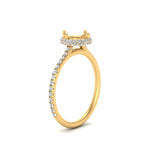 Load image into Gallery viewer, Semi Mount Compass Point Under Halo Engagement Ring
