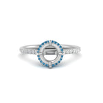 Load image into Gallery viewer, Semi Mount Compass Point Under Halo Engagement Ring

