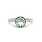 Load image into Gallery viewer, Semi Mount Compass Point Under Halo Engagement Ring
