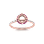 Load image into Gallery viewer, Semi Mount Compass Point Under Halo Engagement Ring
