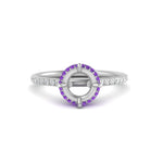 Load image into Gallery viewer, Semi Mount Compass Point Under Halo Engagement Ring

