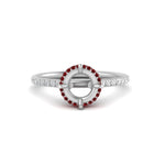 Load image into Gallery viewer, Semi Mount Compass Point Under Halo Engagement Ring
