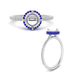 Load image into Gallery viewer, Semi Mount Compass Point Under Halo Engagement Ring
