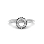 Load image into Gallery viewer, Semi Mount Compass Point Under Halo Engagement Ring
