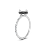 Load image into Gallery viewer, Semi Mount Compass Point Under Halo Engagement Ring
