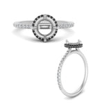 Load image into Gallery viewer, Semi Mount Compass Point Under Halo Engagement Ring
