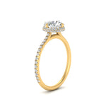 Load image into Gallery viewer, Compass Point Under Halo Engagement Ring
