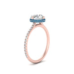 Load image into Gallery viewer, Compass Point Under Halo Engagement Ring
