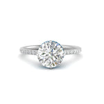 Load image into Gallery viewer, Compass Point Under Halo Engagement Ring
