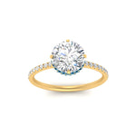 Load image into Gallery viewer, Compass Point Under Halo Engagement Ring
