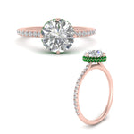 Load image into Gallery viewer, Compass Point Under Halo Engagement Ring
