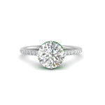 Load image into Gallery viewer, Compass Point Under Halo Engagement Ring
