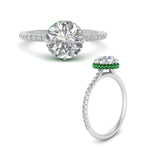 Load image into Gallery viewer, Compass Point Under Halo Engagement Ring
