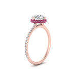 Load image into Gallery viewer, Compass Point Under Halo Engagement Ring
