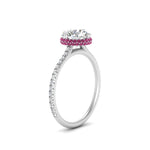 Load image into Gallery viewer, Compass Point Under Halo Engagement Ring
