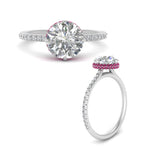Load image into Gallery viewer, Compass Point Under Halo Engagement Ring
