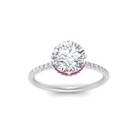 Load image into Gallery viewer, Compass Point Under Halo Engagement Ring
