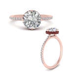 Load image into Gallery viewer, Compass Point Under Halo Engagement Ring
