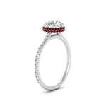 Load image into Gallery viewer, Compass Point Under Halo Engagement Ring
