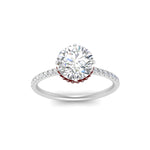 Load image into Gallery viewer, Compass Point Under Halo Engagement Ring

