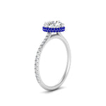 Load image into Gallery viewer, Compass Point Under Halo Engagement Ring
